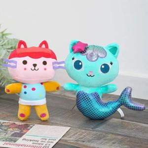 9가지 스타일의 개비 돌하우스 봉제 인형, 머캣 만화 캐릭터 봉제 동물 인형, 인어 자동차 고양이 봉제 인형, 어린이용