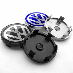4개 세트 55mm 56mm 60mm 65mm 폭스바겐 R-라인 R T5 폴로 골프 파사트 시로코 VW GTI 자동차 휠 센터 허브 캡 림 커버 스티커