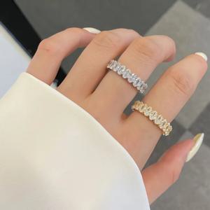 925 스털링 실버 오리지널 지르콘 오벌 패션 반지 여성용 선물 약혼 결혼식 럭셔리 고품질 파인 주얼리