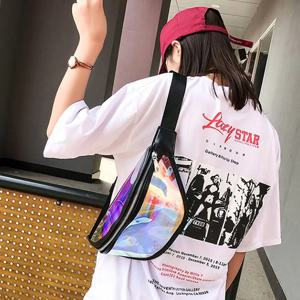 퍼스 범백 스포츠 패니팩 사이클링 백 PVC 크로스바디 폰백 숄더 백팩 여성 허리팩 남성 가방 레이저 패니팩