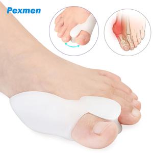 Pexmen 2/4/8개 젤 큰 발가락 분리기 Bunion 교정기 통증 완화 외반 직선 정형 발가락 보호대 스페이서