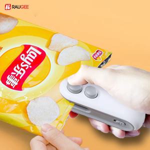 미니 밀봉 기계 열 밀봉기 보관 가방 패키지, 플라스틱 식품 밀봉기, USB 충전식 클립 가방, 휴대용 식품 열 밀봉기, 2 인 1