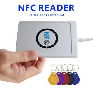 ACR122U RFID IC 스마트 카드 리더기 비접촉식 작성기 복사기 쓰기 가능 복제기 클론 NFC USB S50 13.56mhz M1 카드 복사기