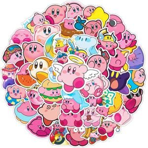 50PCS 게임 Kawaii 커비 스티커 데칼 클래식 장난감 DIY 전화 수하물 기타 자동차 만화 낙서 스티커 어린이 선물