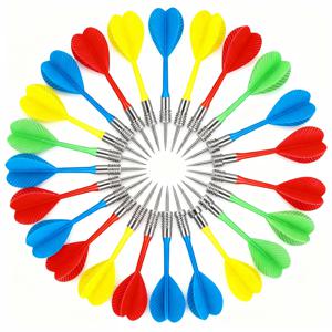 12개입 자석 다트 안전 교체용 내구성 플라스틱 윙 자석 다트 실내 게임 장난감 액세서리 성인 어린이용