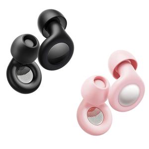 수면용 소음 차단 귀마개, 25dB 소음 감소 귀마개, 8개의 이어팁 포함, 재사용 가능한 실리콘 귀마개