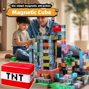 TNT 빌딩 블록 보관 상자, 자기 빌딩 블록 장난감, 빌딩 블록 세트, 어린이 DIY 조립 장난감 빌딩 블록,