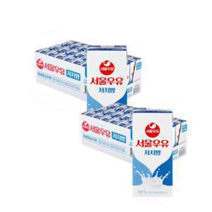 (타임딜)서울우유 저지방 멸균우유 200ml x 24입+24입 (2박스)