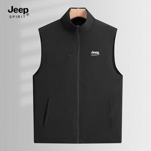 Jeep Spirit 2025 최신/히트/여름 얇은 메쉬 멀티포켓 베스트 등산 속건 캐주얼 기능 남촬영 낚시 집업 조