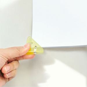 투명 서류 삼각클립 10개 색상랜덤/모서리/사무용/페이퍼/서류/문서/집게/파일철/컬러/삼각크립/문구/종이