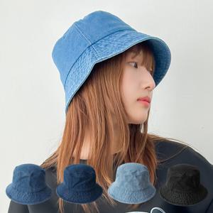 벙거지모자 여성 여름 데님 버킷햇 햇빛가리개 청모자 OFDJ-HT1