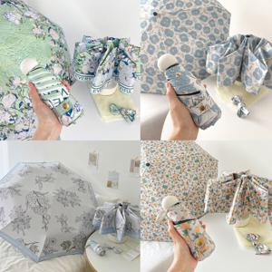 (1+1) 초경량 양산 자외선차단 UV차단 미니 암막 우산 엘레강스 꽃무늬 패턴