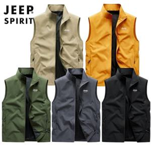 JEEP SPIRIT 남성 봄가을 스탠드 등산조끼 아웃도어 빅사이즈 단체조끼