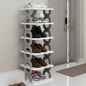 좁은현관 신발장 4단6단 접이식 다용도선반