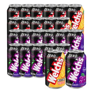 웰치스 제로 355ml (애플망고+포도) 총 24캔