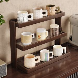 남죽 아크릴 컵걸이 다층 컵 수납 선반 식탁 책상 데스크 정리대 다용도 수납 선반 미니 진열대