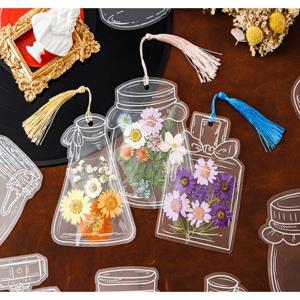 J2K DIY 압화 투명 스티커 필름 수제 책갈피 다이어리 다꾸 용품