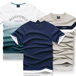 여름신상 반팔 라운드티/남자옷커플기본프린트무지티