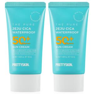 더 퓨어 제주 시카 워터프루프 선크림 50ml 2개  SPF50+PA++++ 기능성 썬크림 자외선차단제