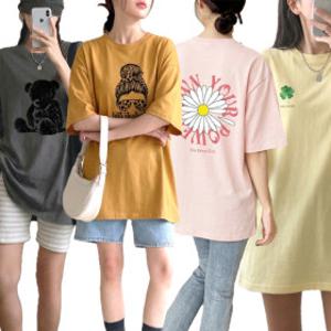 (스타배송+내일도착)5900원~ 미라클코지/빅사이즈/여성/티셔츠/롱티/루즈핏/박스티/반팔티/오버핏