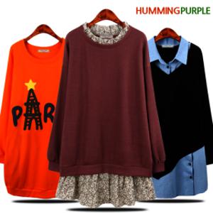 봄 신상 롱티/원피스/티셔츠 날씬한 긴팔 긴소매 예쁜 반팔 롱후드 맨투맨 큰언니 빅사이즈 여성의류