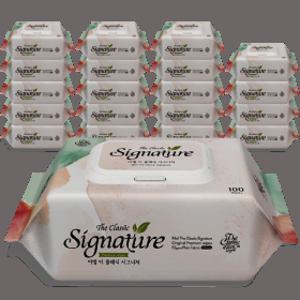 미엘 시그니처 물티슈 100매 캡형 20팩 평량 55g (사업자 5%추가할인)