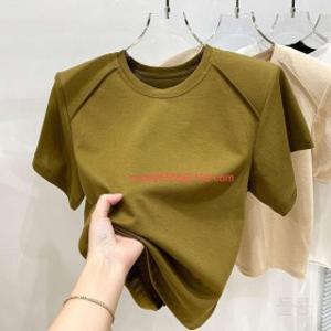 어깨패드티 포인트 봄 탑 숄더 가오리핏 반팔 티셔츠 여름 빅사이즈 날개 30대 퍼프