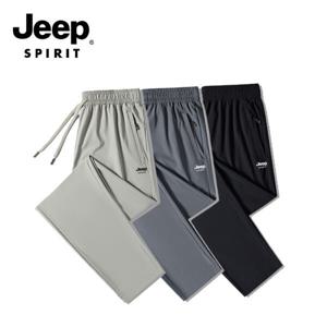 1+1지프스피릿JEEP SPIRIT 고퀄리티 냉장고 바지 남성 캐주얼 얇은 일자 팬츠 빅사이즈 트레이닝 바지