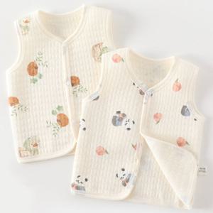 아기 바닐라 보온 순면조끼(신생아부터-3세까지)