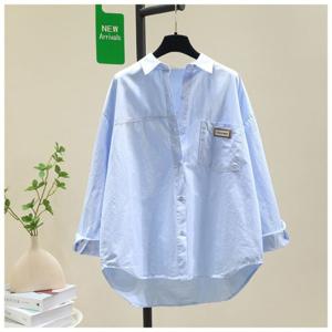 여성 루즈핏 셔츠 블라우스 오버핏 남방 시원한 긴팔 셔츠