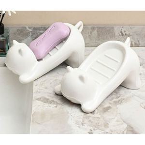 J2K 귀여운 고양이 비누 케이스 비누받침 홀더 욕실용품
