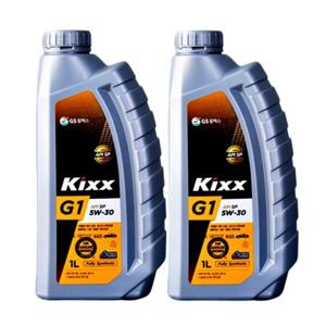 GS칼텍스 Kixx G1 4싸이클 모터오일 킥스 API SP 5W-30 휘발유 가솔린 4행정 자동차 엔진오일 1L-2개