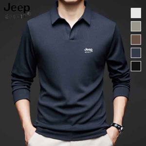 Jeep spirit쾌적한 착용감 베이직오픈카라티셔츠남성남자봄가을 간절기 정장 레이어드긴팔출근룩 셔츠+팔찌