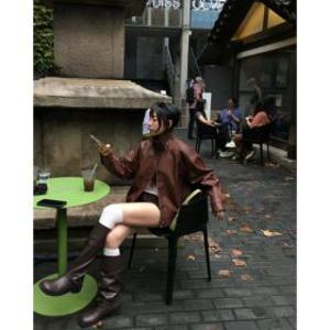 제너럴아이디어 워싱 페이크 레더 블루종 BRICK WBE3L09514 382806