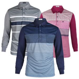 골프웨어 남성용 면혼방 긴팔티셔츠 기본핏 남자티 국내생산 착용감이 좋은 남성티