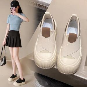 1+1 PURETON 여성용 통기성 메쉬 캔버스화 통굽 캐주얼 스니커즈 신발