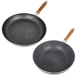 삐아또 하이퍼스톤 IH인덕션겸용 코팅팬 2종 세트 (프라이팬28볶음팬26) 늘어붙지않고 세척이 편리해요