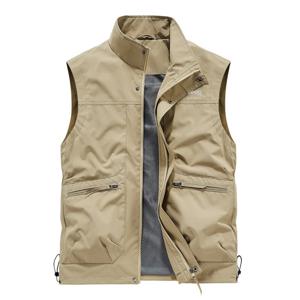 JEEP SPIRIT 지프 봄 여름 야외 낚시 조끼 남성 단색 민소매 조끼 재킷