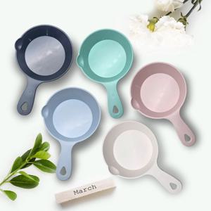 국산 원형 손잡이 앞접시 5P세트 전자레인지용 내열 간식 디저트 접시 그릇