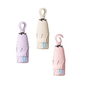 1+1 고리형 경량 5단 양산 미니 우산 보관 파우치 포함 휴대용 등산 운동용 나들이 우양산