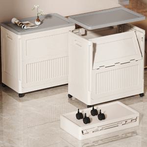 대형 접이식 리빙박스 폴딩박스 플라스틱 팬트리 펜트리 수납 정리함 뚜껑