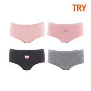 (4매) 트라이 여성 클린 드로즈 위생 팬티 4종 세트 (15+5%쿠폰)