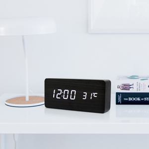디지털 무소음 탁상시계 우드 인테리어소품 D6035