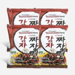 삼육 우리밀 채식 감자짜장면 128g 4입