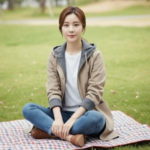 J2K 여성 봄 가을 간절기 경량 봄점퍼 롱 후드 야상 점퍼 오버핏 아우터 바람막이