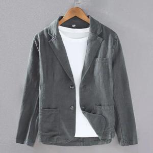 남자 캐주얼 린넨 자켓 슬림핏 경량 정장 자켓