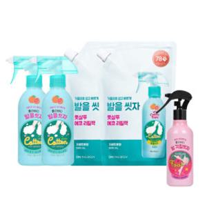 온더바디 코튼풋 발을씻자 풋샴푸 자몽향 본품 385ml 2개+ 자몽향 리필 500ml 2개 + 풋필링 스프레이