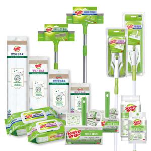 3M 청소용품 모음전 막대걸레 더블액션 물걸레 정전기 청소포 테이프 클리너 퀵스위퍼 클립형 리필 세트