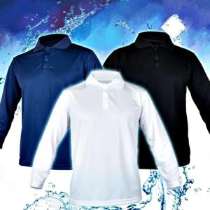 국산 기능성 쿨론 긴팔 카라티 쿨링 카라티셔츠 남여공용 봄 여름 단체티 쿨 아이스 냉감 기본티 긴팔티 옷