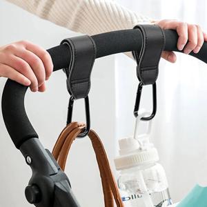 (2개입) 레더 카라비너 유모차걸이 유모차 가방걸이 후크 고리 홀더 악세사리